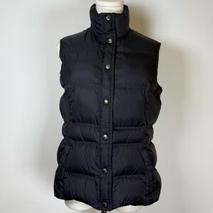 Lands End Warm Cozy Puffer Vest Down Feather Dark Navy Women’s Size Small 6-8